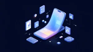 Mobile UX best practices visualization showing responsive design elements and user interface components