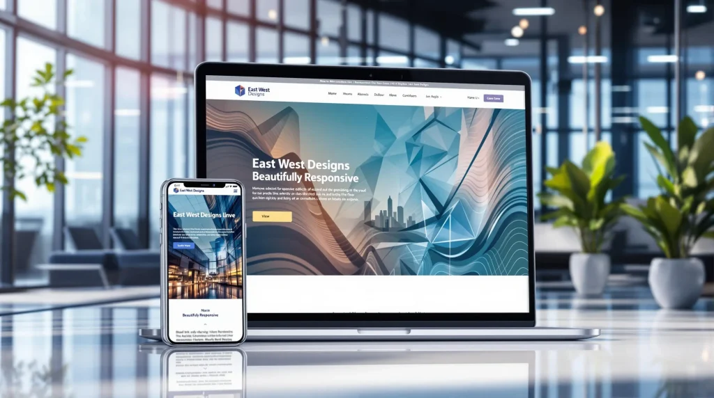 Modern devices displaying responsive web design showcasing mobile-first website optimization and mobile user experience excellence for business growth